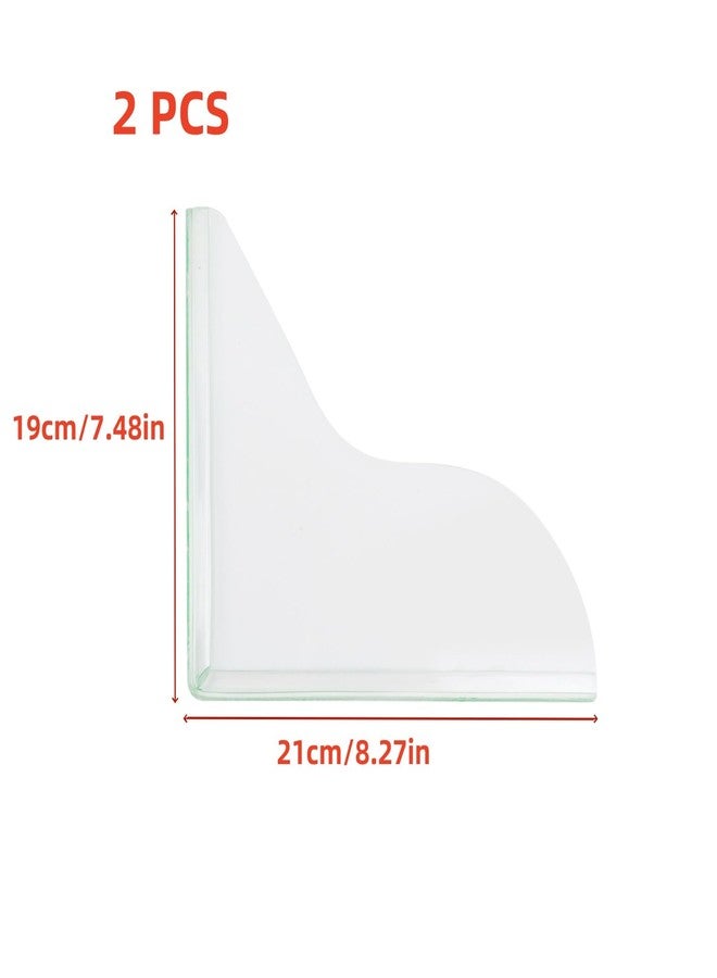 Risbay Shower Splash Guard for Walk, Large Bathroom Bath Tub Splash Guards, Transparent Shower Corner Bathtub Water Blocker Guards to Keep Water(8.27 x 7.48 inches) - Image 2